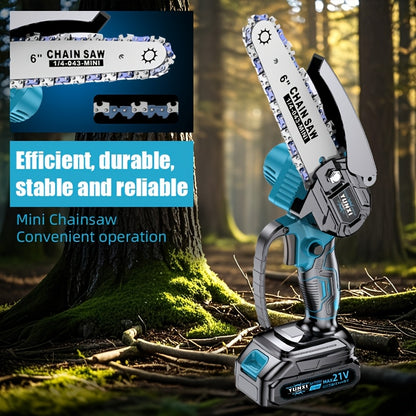 Neue Mini-Kettensäge Kabellos, Leicht  Tragbar Handheld Elektrische Baumschneidemaschine, Ausgestattet mit Spritzschutz, Sicherheitsschloss, Wiederaufladbarem Akku  Sicherem Trimmen, Kann Schnell Baumzweige Schneiden, Garten, Weihnachtsgeschenk