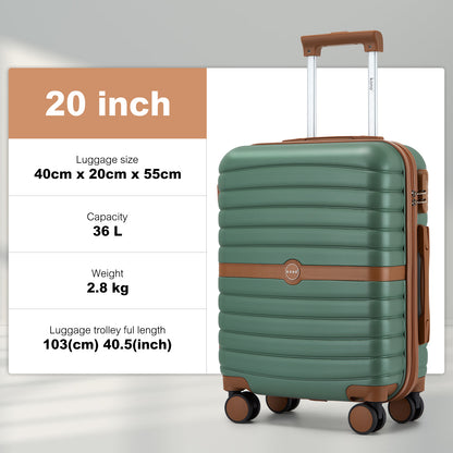 20 Zoll 24 Zoll 28 Zoll Kono Koffer Gepäck ABS+PC Camping Streifendesign mit Colour-Block Details Hartschale mit Spinner Rädern Black Friday Thanksgiving Weihnachtsgeschenk