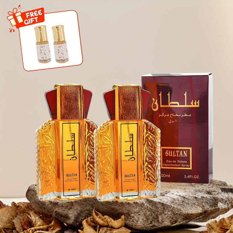 100ml*2+3ml*2, Holzig-Florales Parfüm für Männer, Herrenparfüm, Langanhaltendes Romantisches Parfüm, Schön Designt, Einzigartige Form, Urlaubsgeschenke, Ideal für den Alltag  die Arbeit