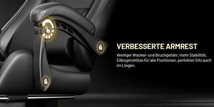 Gaming-Stuhl mit Taschenfederkissen, höhenverstellbarer Gaming-Computerstuhl, ergonomischer Erwachsenenstuhl mit Massage-Lendenstütze, Drehfunktion, für Gaming oder Büro