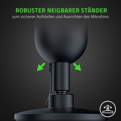 Originale Razer Seiren Mini - USB Kondensator-Mikrofon für Streaming (Kompakt mit Supernieren-Richtcharakteristik, neigbarer Ständer, Integrierter Schockdämpfer) Schwarz