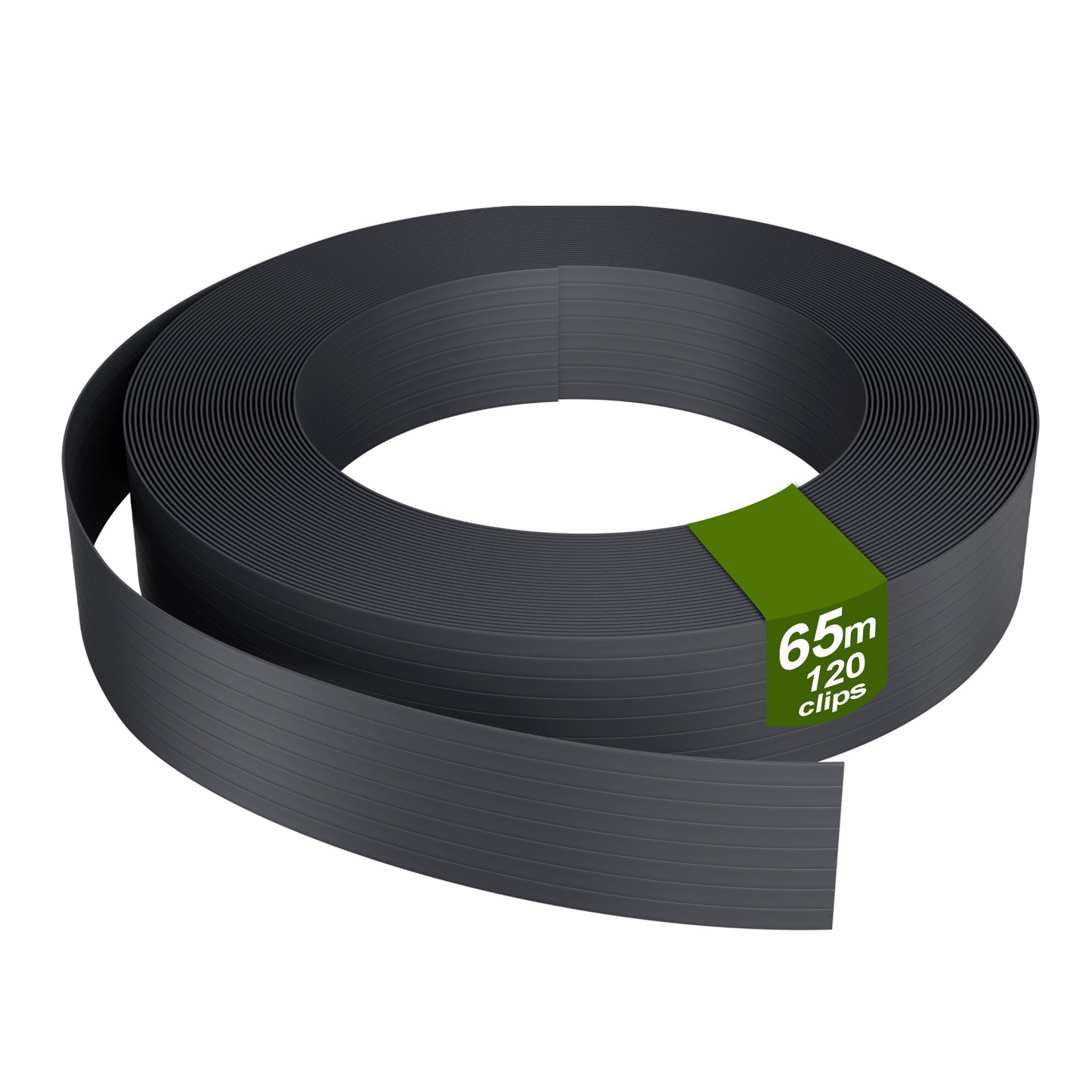 【2.5D】 [2.5D] PVC Sichtschutz Zaun, Sichtschutzleisten mit Befestigungsklammern, Outdoor Sichtschutz, Geeignet für Gärten und Balkone, Ideal für die Schaffung von Privatsphäre. Schwarz/Grau/Grün