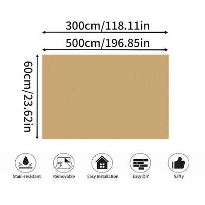 Eine Rolle goldenfarbener, gebürsteter Tapete, geeignet für Hochhaus-Türen, High-End Auto-Innenraum, Edelstahl, leichte Luxus-Dekorationsfolie, feuerfeste Kühlschrankfolie