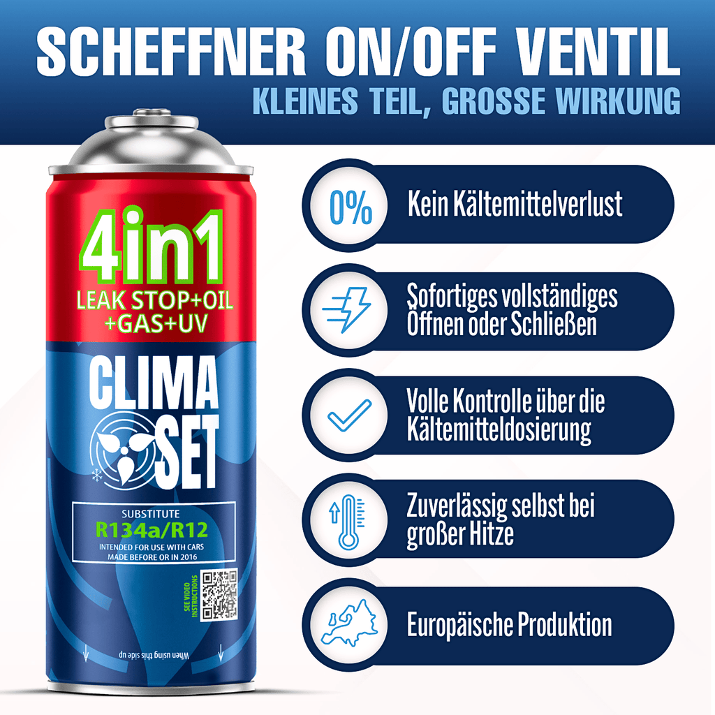 Climaset 4W1 R134A, 235G für Fahrzeug und unterwegs – Detailansicht 4