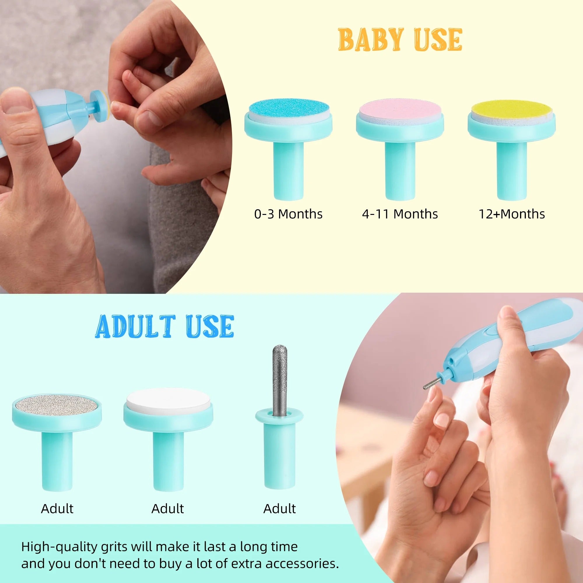 Cochildor Baby-Nagelschärfer, Rosa für Zehen Finger und Fahrzeug – Detailansicht 6