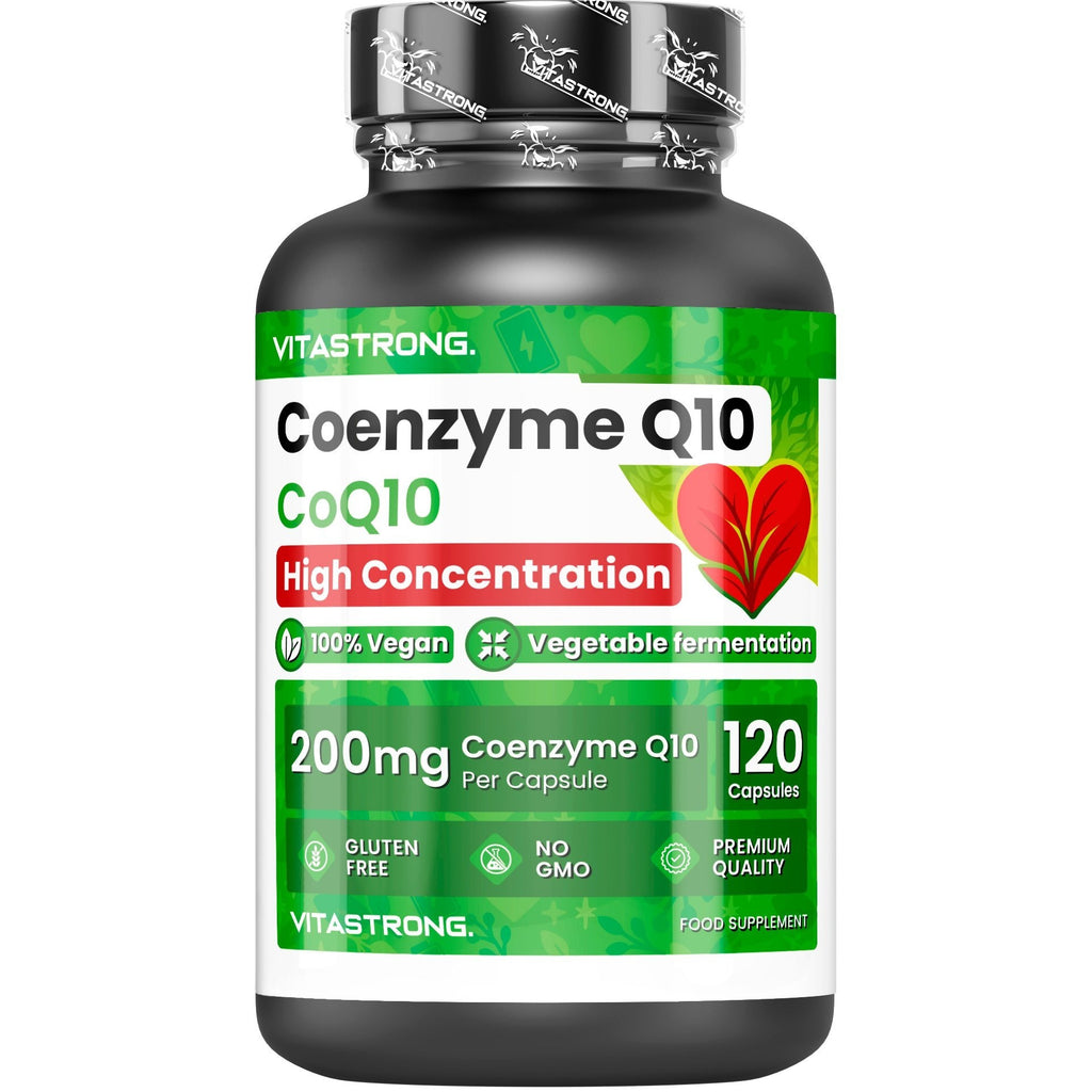 CoQ10, Coenzym Q10 200 mg Hochdosis für 4 Monate und Pflege zu Hause – Hauptansicht