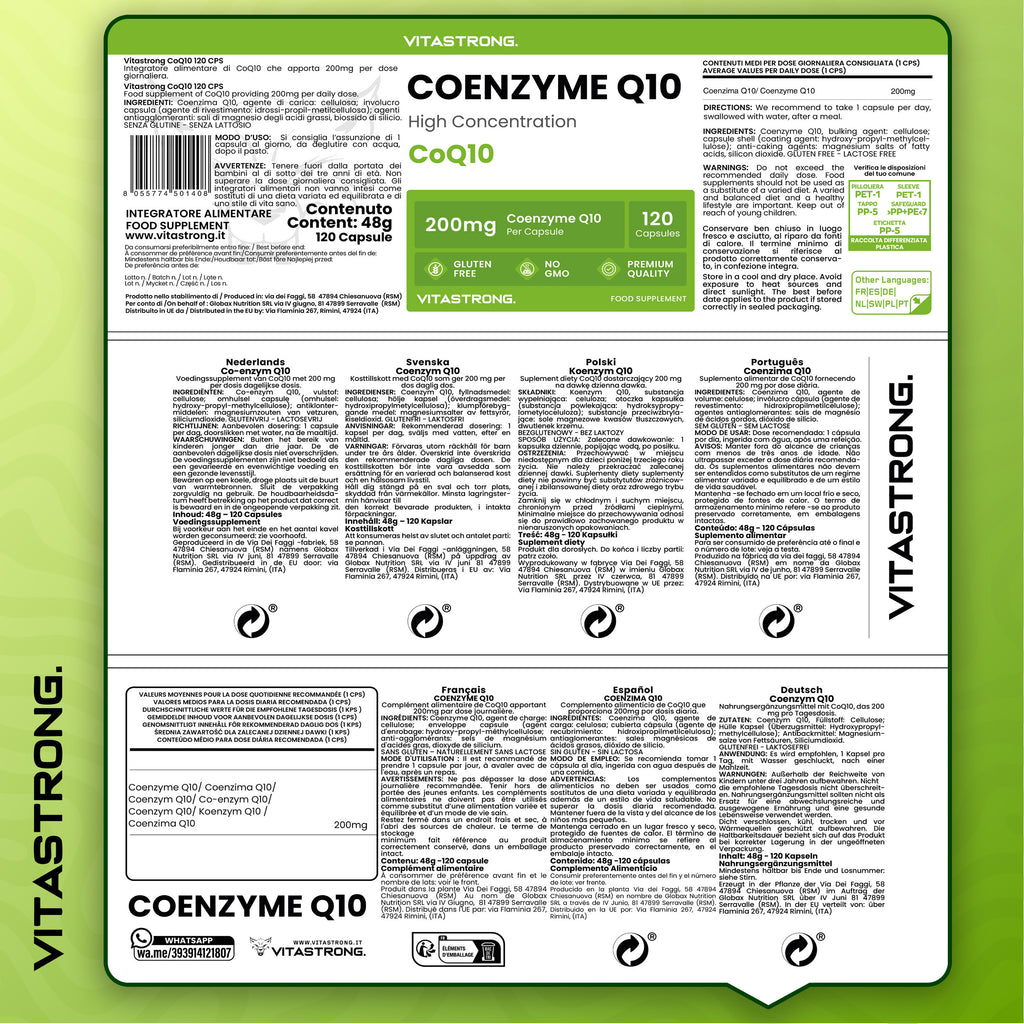 CoQ10, Coenzym Q10 200 mg Hochdosis für 4 Monate und Pflege zu Hause – Detailansicht 2
