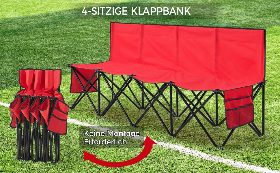 Costoffs Campingbank Tragbare Ersatzbank Klappbank, Schwarz für Camping und Reisen – Detailansicht 12