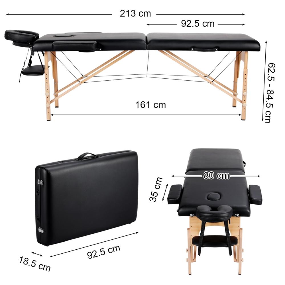 Costoffs Massageliege, Schwarz für Schlafzimmer und Bett – Detailansicht 3