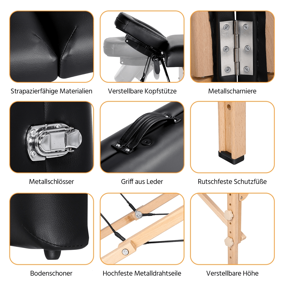 Costoffs Massageliege, Schwarz für Schlafzimmer und Bett – Detailansicht 11