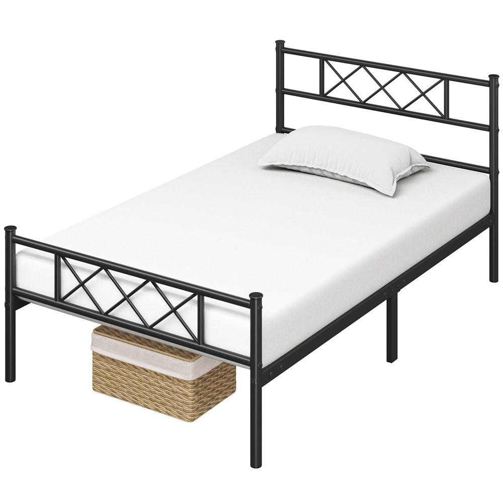 Costoffs Metallbett Einzelbett, 200 cm für Schlafzimmer und Bett – Detailansicht 2