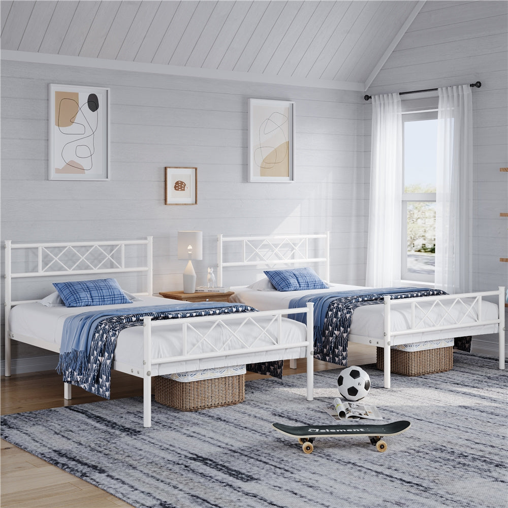 Costoffs Metallbett Einzelbett, 200 cm für Schlafzimmer und Bett – Detailansicht 5