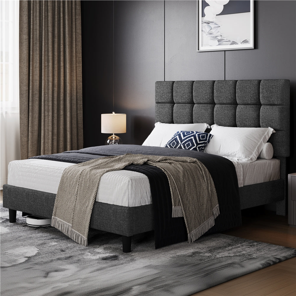 Costoffs Polsterbett, Hellgrau für Bett und Schlafzimmer – Hauptansicht