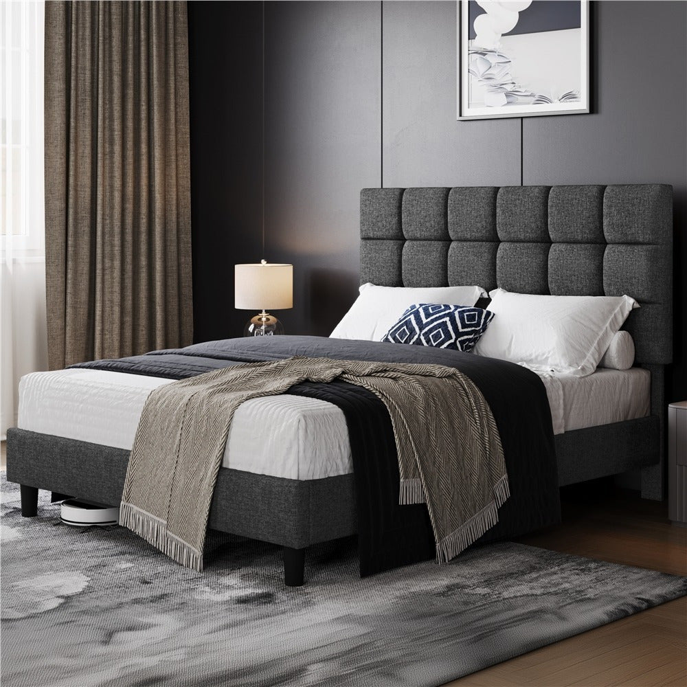 Costoffs Polsterbett, Hellgrau für Bett und Schlafzimmer – Detailansicht 12
