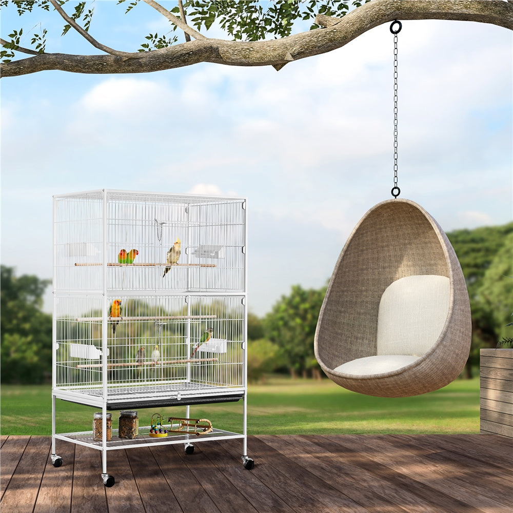 Costoffs Vogelkäfig auf Rollen, 132 cm für Haustiere und Zuhause – Detailansicht 4