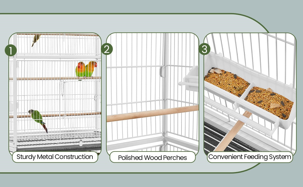 Costoffs Vogelkäfig auf Rollen, 132 cm für Haustiere und Zuhause – Detailansicht 8