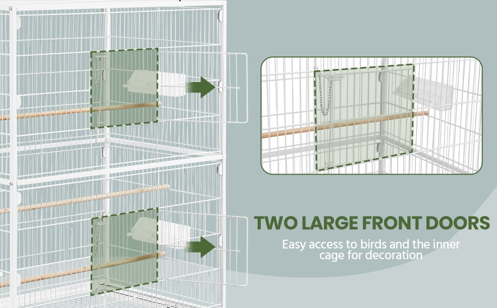 Costoffs Vogelkäfig auf Rollen, 132 cm für Haustiere und Zuhause – Detailansicht 9