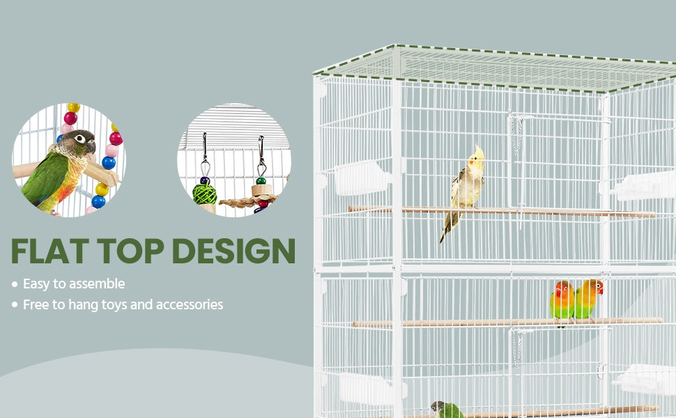 Costoffs Vogelkäfig auf Rollen, 132 cm für Haustiere und Zuhause – Detailansicht 10