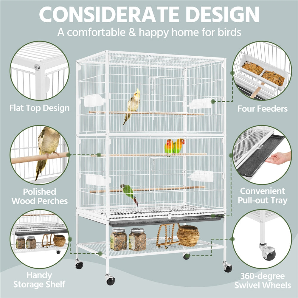 Costoffs Vogelkäfig auf Rollen, 132 cm für Haustiere und Zuhause – Detailansicht 11