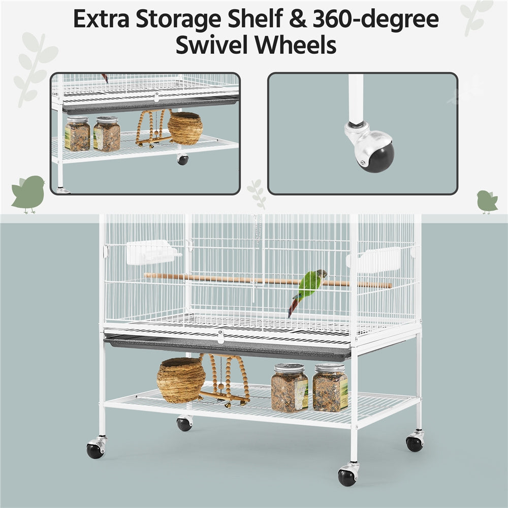 Costoffs Vogelkäfig auf Rollen, 132 cm für Haustiere und Zuhause – Detailansicht 12