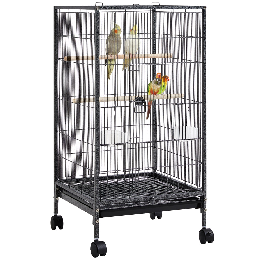 Costoffs Vogelkäfig, Schwarz für Haustiere – Detailansicht 3