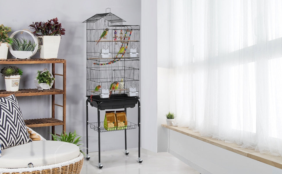 Costoffs Vogelkäfig, Weiß für Zuhause und Haustiere – Detailansicht 13