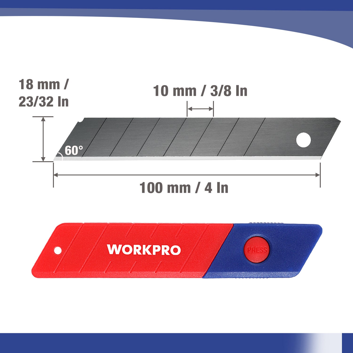 Cuttermesser Klingen, 18mm für Profis und Teppichmesser Cuttermesser inkl – Detailansicht 10