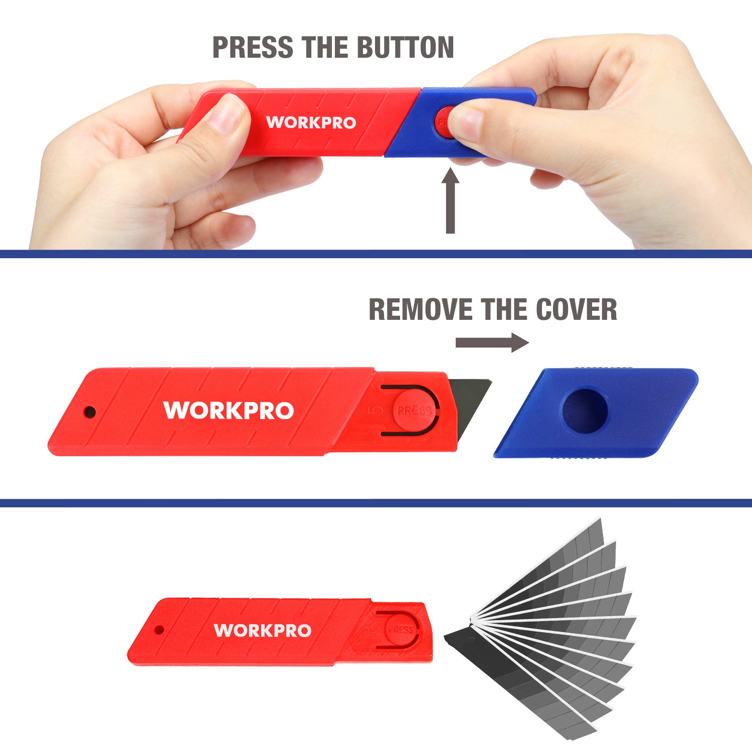 Cuttermesser Klingen, 18mm für Profis und Teppichmesser Cuttermesser inkl – Detailansicht 11