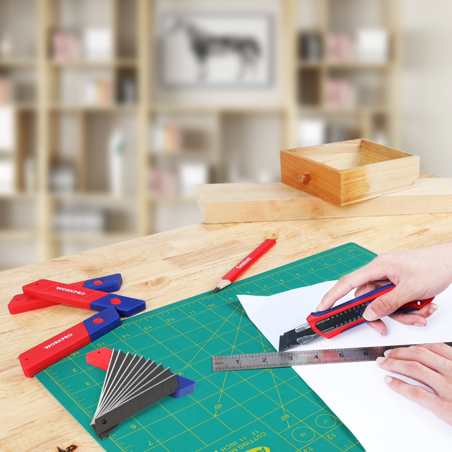 Cuttermesser Klingen, 18mm für Profis und Teppichmesser Cuttermesser inkl – Detailansicht 13