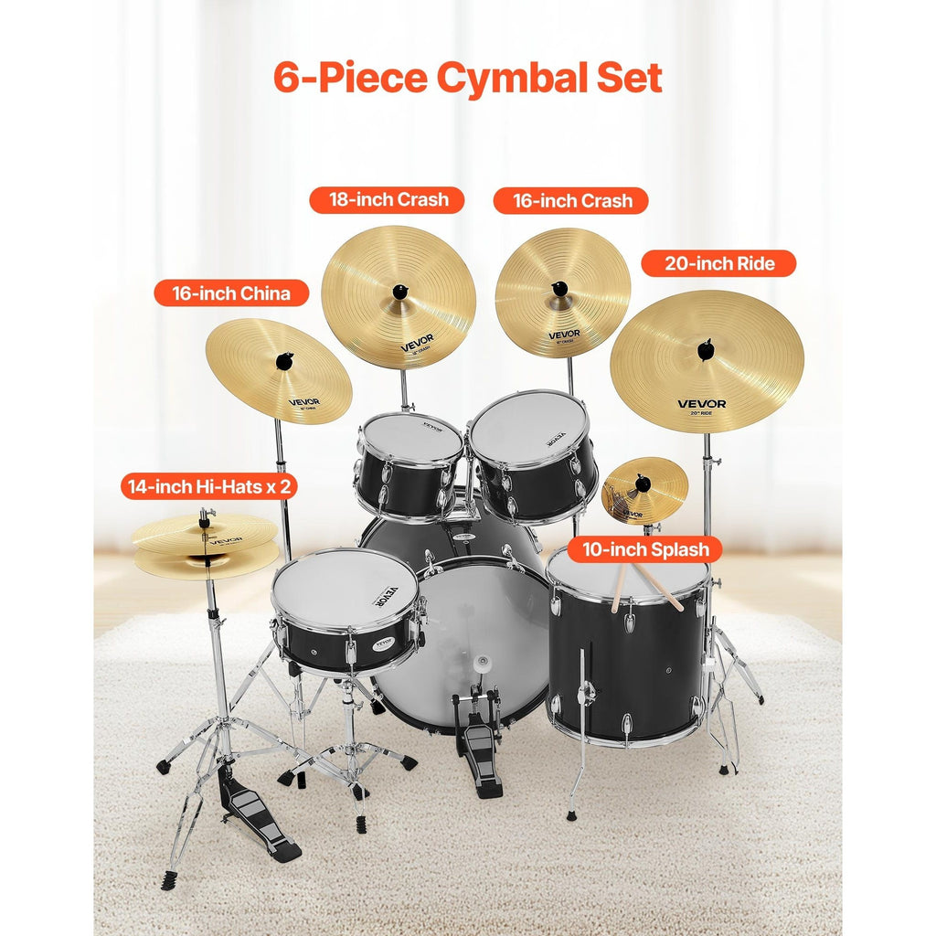 Cymbal Pack 6er Set, Helles Kupfer für Trommel und Alltag – Detailansicht 3