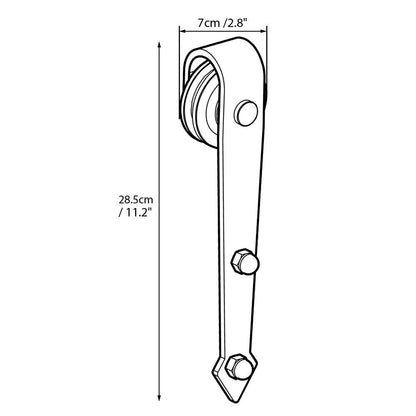 Costoffs 183cm/200cm/244cm/366cm Schiebetürsystem Set Laufschienen für Schiebetür Schiebetürbeschlag Hängeschiene Zubehörteil