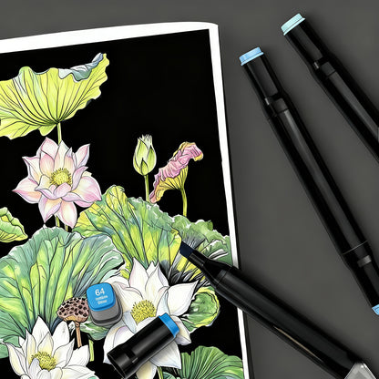 262-teiliges Kunstmarker-Set, Doppelkopf-Zeichenstifte für Künstler Erwachsene zum Skizzieren, Schnelles Zeichnen, Färben, Hervorheben, Illustration, Anime-Design, Kunst-Skizzen-Marker-Stiftset