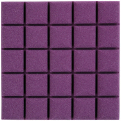 1 Stück 50x50 cm 3D-Akustikschwammpanel mit erhabenen Würfeln zur Raumakustik, Schalldämmung, Echoreduzierung, Innenraumakustikverbesserung, Dekorationspanel - Mehrere Farben, Keine Selbstklebeschicht