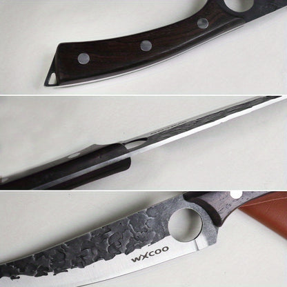 1-tlg. Küchen-Kochmesser Edelstahl-Ausbeinmesser mit Messerscheide, Obstmesser, Schälmesser, Obst-, Gemüse-, Fisch-, Fleisch-Beil, professionelles Schneidemesser zum Kochen, Küchenzubehör
