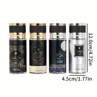 [Herren Parfüm Spray Set] 100ml 4 Flaschen, würzig aromatisch, fruchtig-aromatisches Holzorientalparfum mit starkem Duft – ideal für den täglichen Gebrauch  Dates sowie als Geschenk zu Feiertagen