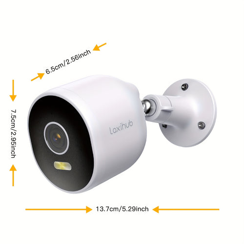 1/2/4 Stück Laxihub 3MP 1296P WLAN Outdoor Überwachungskameras, Innenkamera für Haussicherheit, für die Überwachung von Haustüren, 2-Wege-Audio, Cloud/Speicherkarten-Speicher, Vollfarb-Nachtsicht, KI-Bewegungserkennung Digitalkamera, Moderne Überwachungsk