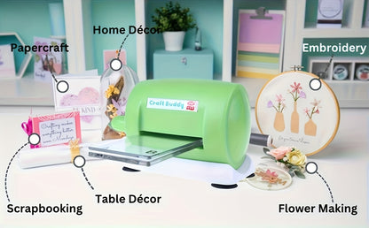 5 Farben Craft Buddy Scrapbook Stanz- und Prägemaschine/1 Set A&B Acryl Schneidepads für Scrapbooking Papier Bastelarbeiten Schneidemaschine Werkzeug - PE Material, Batterielos