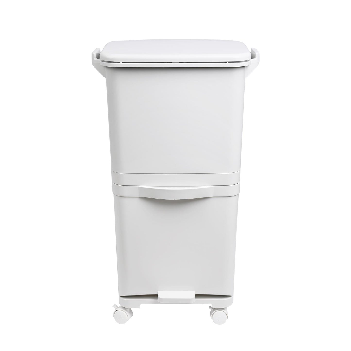Recyclingbehälter mit Pedal, Rädern und doppeltem Griff 38/42L