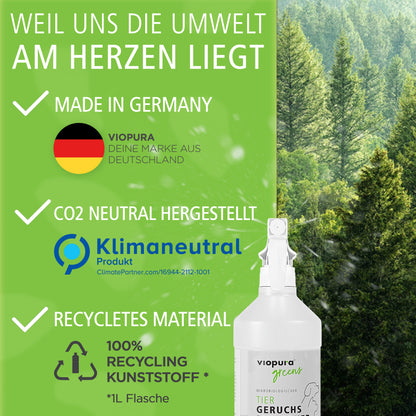 viopura Tiergeruchsentferner EXTRA STARK Geruchsneutralisierer Katzenurin und Tiergrüche