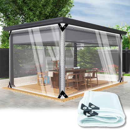 Transparenter, staubdichter  wasserdichter Stoff im europäischen Stil, ausgewähltes PVC-Material, geruchlos  sicher für den Heimgebrauch, hervorragende staubdichte Leistung zum Schutz von Terrassenmöbeln,  hat auch eine gute wasserdichte Funktion, um der