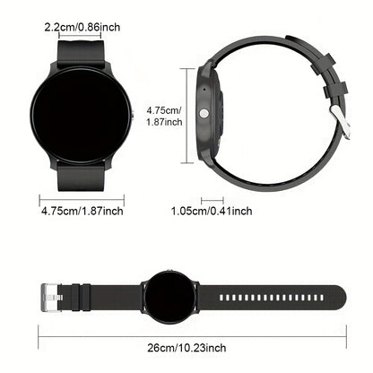 GWENLAND Fashion Disc Smartwatch, 1,46-Zoll Full Touch High-Definition Bildschirm, kabelloses Anrufen, Musiksteuerung, mit Schrittzähler, Distanz, 100+ Sportmodi, DIV Watch Disc, wiederaufladbare Lithiumbatterie, Casual Style, Fitness Tracker
