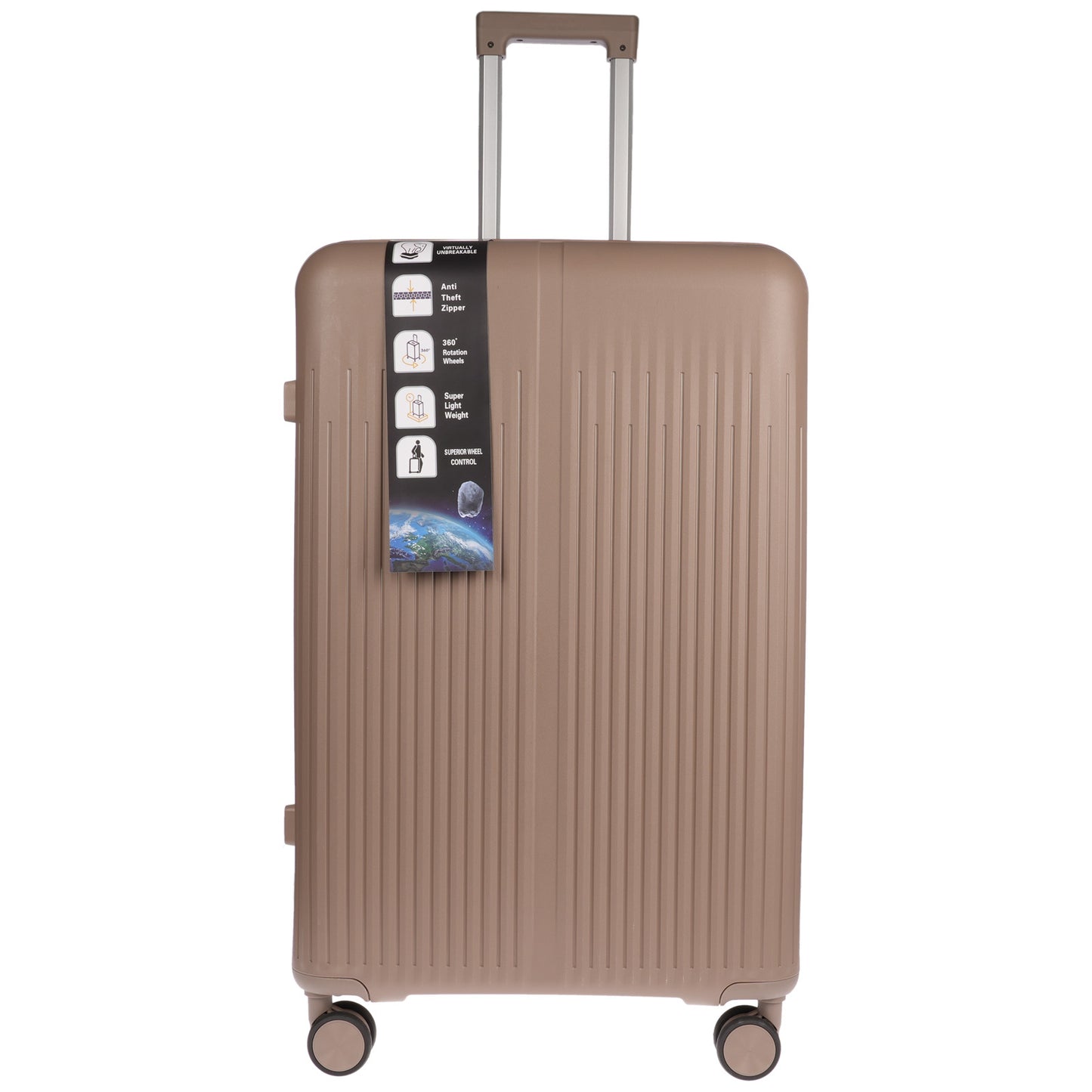 Christian Wippermann XL Jumbo 4-Rollen Koffer sehr groß 49x75x30cm Schloss | bis 111 Liter, 3,6 kg leicht |für Männer & Frauen