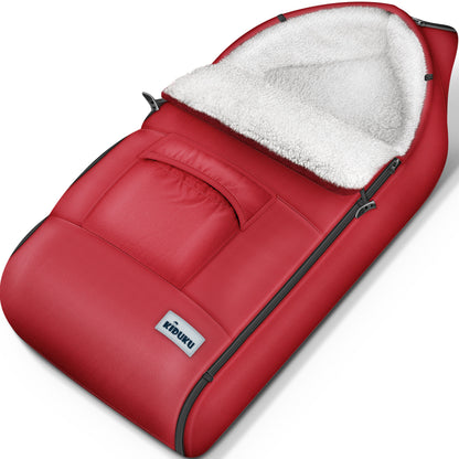 KIDUKU® Winterfußsack für Kinderwagen Buggy Jogger - Babyfußsack waschbar | Fußsack Babyschale Winterfußwärmer mit Reißverschluss & Tasche