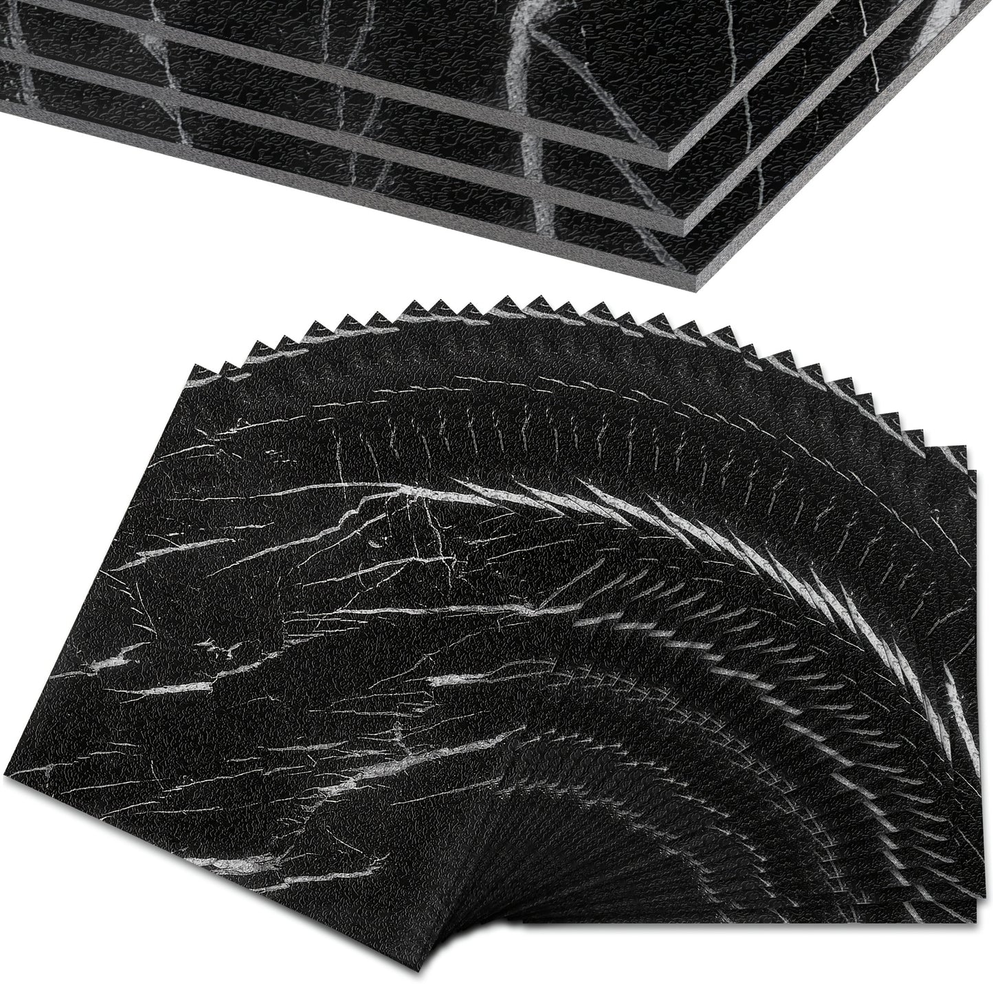 18-36 Stk. Vinyl-PVC-Bodenbelag, selbstklebende Vinyl-Fliesen, optische Eiche, 2,5-5 m²