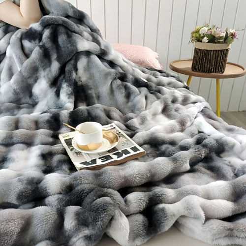 Weihnachtsgeschenk-Decke: Ultraweiche Plüschdecke aus Kunstbunny-Fell, hautfreundlich & maschinenwaschbar, perfekt als Geschenk für Weihnachten, Geburt und den täglichen Gebrauch