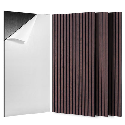 4er-Pack Akustikpaneele in Holzmaserung | 115*55cm, selbstklebend, kreatives vertikales Streifendesign, geeignet für Wohnzimmer, Schlafzimmer  Büro, kein Echtholz