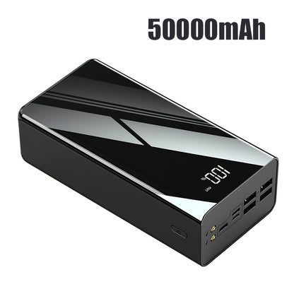 50000mAh Powerbank mit LED Smart Display, Taschenlampe, Outdoor Notfall Power Reserve, Powerbank mit großer Kapazität, Zwei-Wege-Schnellladung, Kann mehrere Geräte gleichzeitig aufladen, Outdoor Camping Licht, Geschenkidee