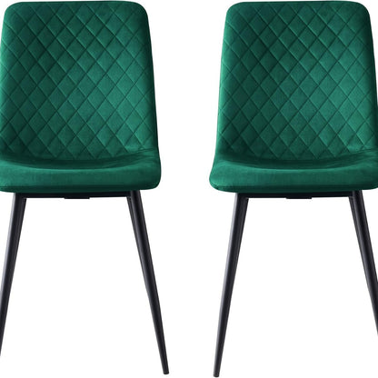 Esszimmerstühle LEXI im 2er Set, mit Samtbezug & Metallbeinen, Designerstuhl, in 9 Farben erhältlich