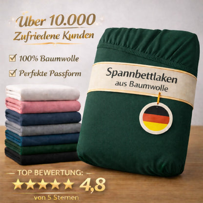 Spannbettlaken 100% Baumwolle, in verschiedenen Perfekte Passform, 100% Jersey Baumwolle, Spannbetttuch, Bettbezug Bettlaken
