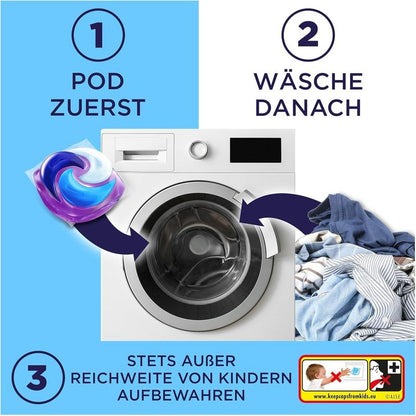 Lenor All-in-1 PODS Aprilfrisch Vollwaschmittel | 76 Waschladungen | 3x länger Frische | Geruchsentfernung | Kaltwäsche